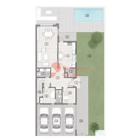 Plattegrond van 4 slaapkamers in The Pulse Villas By Dubai South