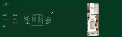 Plattegrond van Studio in Enchante