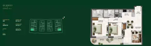 Plattegrond van 2 slaapkamers in Enchante