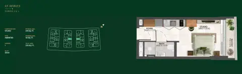 Plattegrond van Studio in Enchante