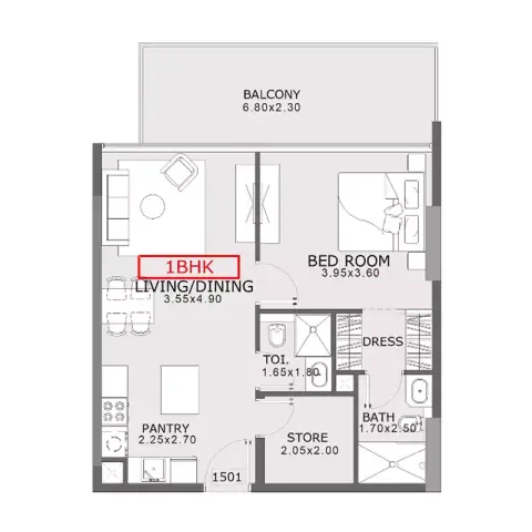 Plattegrond van 2 slaapkamers in Coventry 2