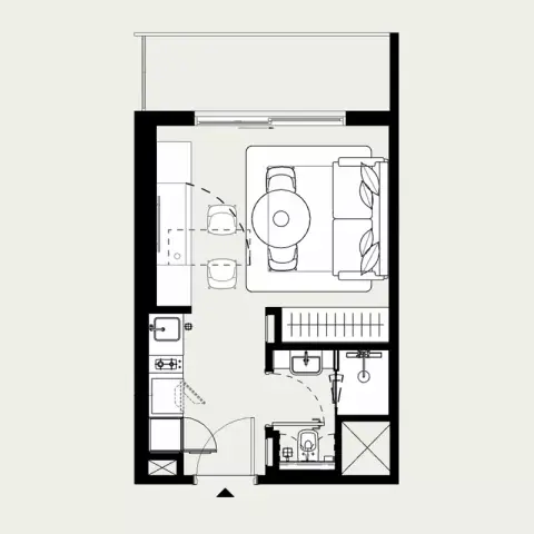 Plattegrond van Studio in Azizi Leily