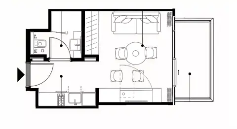 Plattegrond van Studio in Azizi Wares
