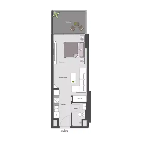 Plattegrond van Studio in Arib Collection