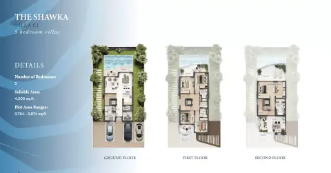 Plattegrond van 5 slaapkamers in Leos Royal