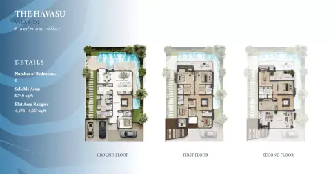 Plattegrond van 6 slaapkamers in Leos Royal