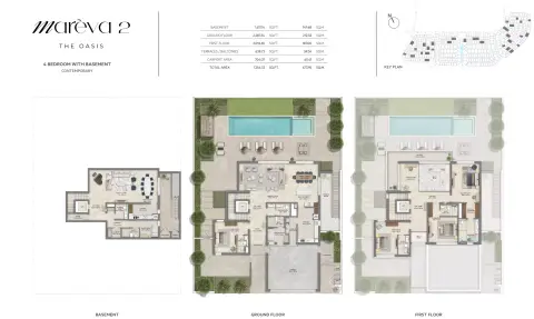 Plattegrond van 4 slaapkamers in Mareva 2 The Oasis