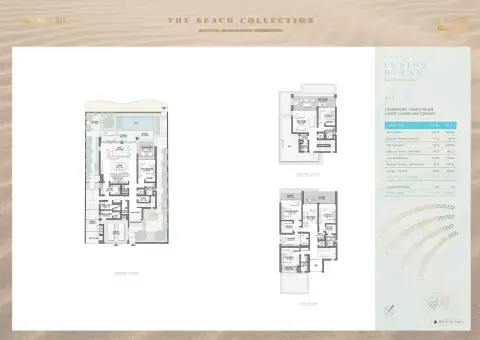 Plattegrond van 5 slaapkamers in The Beach Collection Villas By Nakheel