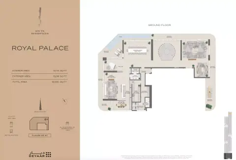 Plattegrond van 5 slaapkamers in DWTN Residences