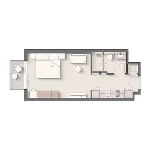 Plattegrond van Studio in Windsor House