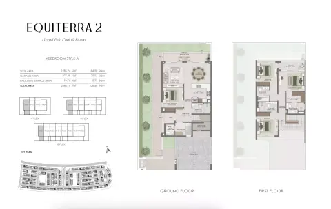 Plattegrond van 4 slaapkamers in Equiterra 2 at Grand Polo & Resort