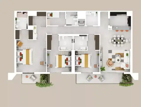 Plattegrond van 3 slaapkamers in Rise By Athlon 1