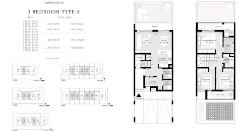 Plattegrond van 3 slaapkamers in Expo Golf Villas 6