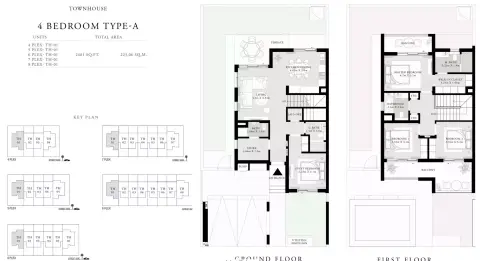 Plattegrond van 4 slaapkamers in Expo Golf Villas 6