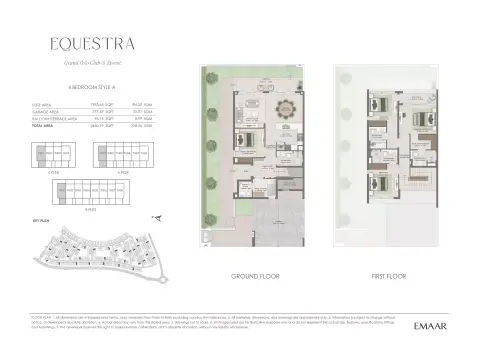 Plattegrond van 4 slaapkamers in Grand Polo Club and Resort