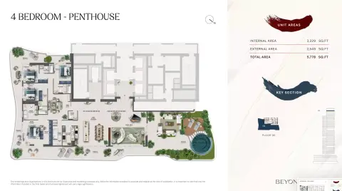 Plattegrond van 4 slaapkamers in Mural By Beyond