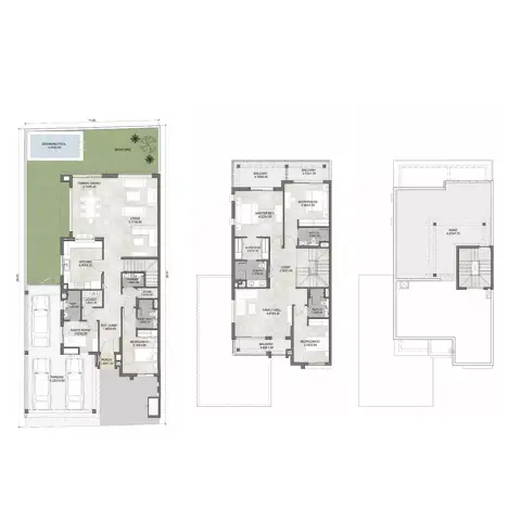 Plattegrond van 4 slaapkamers in Hayat Phase 5 By Dubai South