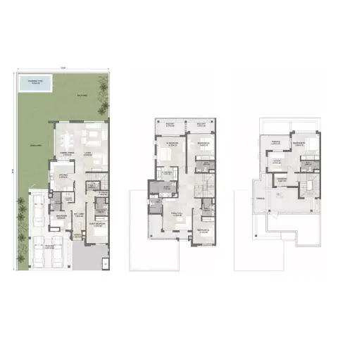 Plattegrond van 5 slaapkamers in Hayat Phase 5 By Dubai South