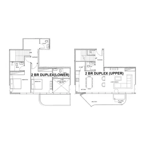 Plattegrond van 2 slaapkamers in Villa Del Brunello