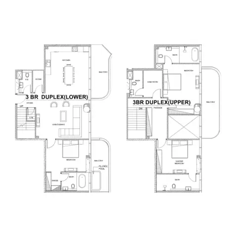 Plattegrond van 3 slaapkamers in Villa Del Brunello
