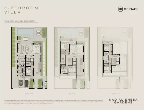 Plattegrond van 5 slaapkamers in Nad Al Sheba Gardens 10