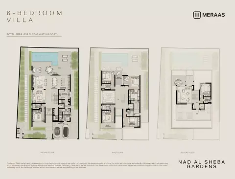 Plattegrond van 6 slaapkamers in Nad Al Sheba Gardens 10