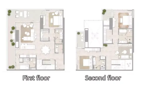 Plattegrond van 3 slaapkamers in Kempinski Marina Residences