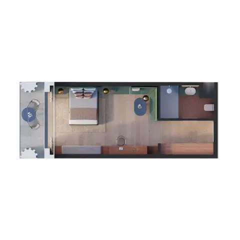 Plattegrond van Studio in Hygge Hotel