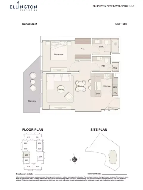 Plattegrond van 1 slaapkamer in Eltiera Heights