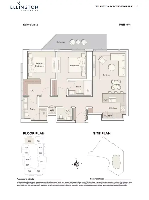 Plattegrond van 2 slaapkamers in Eltiera Heights