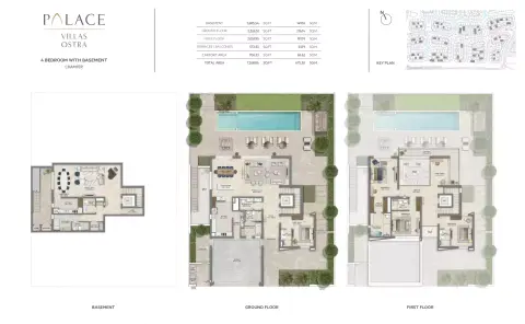 Plattegrond van 4 slaapkamers in Palace Villas Ostra