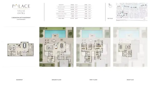Plattegrond van 6 slaapkamers in Palace Villas Ostra