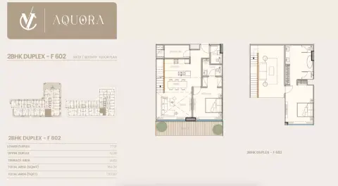Plattegrond van 3 slaapkamers in Aquora