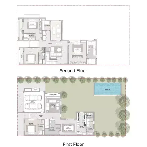 Plattegrond van 4 slaapkamers in Sobha Elwood