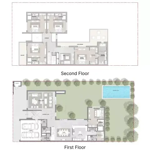 Plattegrond van 5 slaapkamers in Sobha Elwood