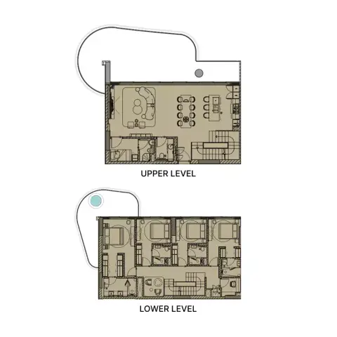Plattegrond van 4 slaapkamers in Beach Walk Grand Phase 2 By Imtiaz