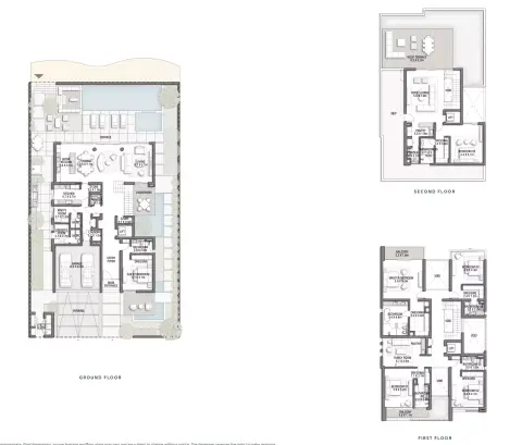 Plattegrond van 6 slaapkamers in Palm Jebel Ali Frond B