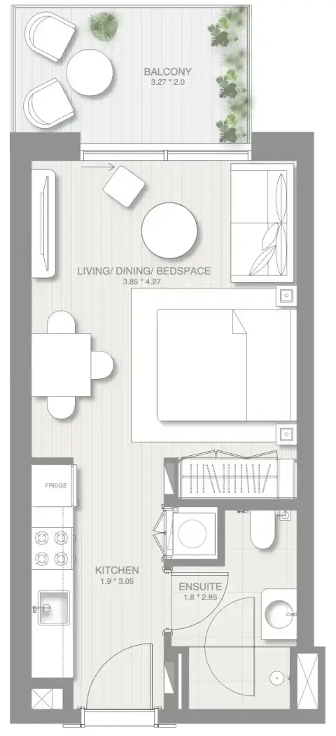 Plattegrond van Studio in Sol Levante