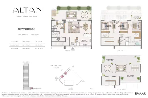 Plattegrond van 3 slaapkamers in Altan