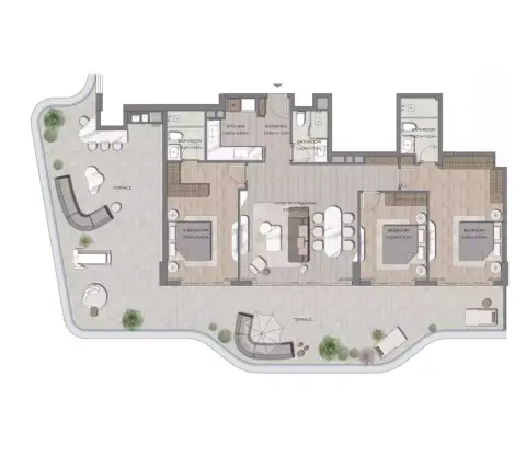 Plattegrond van 3 slaapkamers in Tomorrow 166