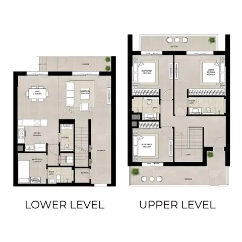 Plattegrond van 3 slaapkamers in Olbia