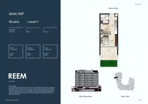 Plattegrond van Studio in Reem by Vision