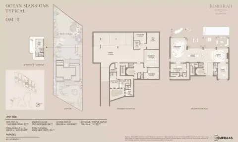 Plattegrond van 7 slaapkamers in Jumeirah Asora Bay