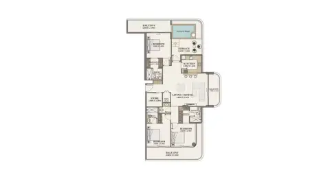 Plattegrond van 3 slaapkamers in Celeste Heights