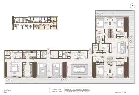 Plattegrond van 5 slaapkamers in Akala Hotel & Residences