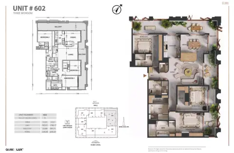 Plattegrond van 3 slaapkamers in Elire