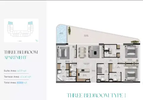 Plattegrond van 3 slaapkamers in Verano By Prescott