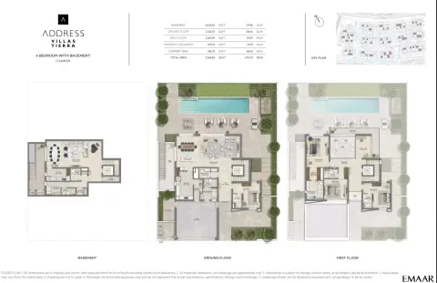 Plattegrond van 4 slaapkamers in Address Villas Tierra