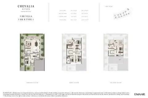 Plattegrond van 5 slaapkamers in Chevalia Estate
