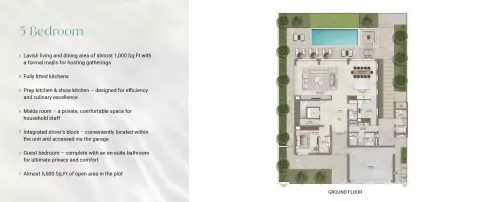 Plattegrond van 5 slaapkamers in Oasis Address Branded Villas